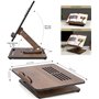 Vigo Support en bois pour livre de cuisine – Support pour ordinateur portable et livre de recettes – Réglable et pliable – Acces