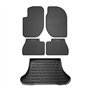 OMAC Lot de 5 tapis de sol et bac de coffre compatibles avec Land Rover Freelander 1998-2007 en caoutchouc