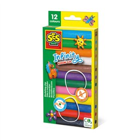 SES Creative- Pâte à Modeler Infinity-12 Paquets (180gr)