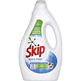 Skip Lessive liquide active clean 34 lavages - Le bidon de 1