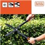 BLACK+DECKER Cisaille de Jardin - Lames Acier Dentelées - 61 CM - Noir/Orange