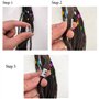 Houfujunc 350 Pcs 7 Couleurs Tressage De Cheveux Accessoire Cheveux, Perles Poignets En Métal Robustes Réglables Anneaux Tresse 