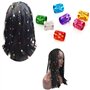 Houfujunc 350 Pcs 7 Couleurs Tressage De Cheveux Accessoire Cheveux, Perles Poignets En Métal Robustes Réglables Anneaux Tresse 
