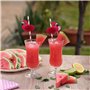 Cocktail Pailles,50 Pack Cocktail 3D Flamingo pailles Paille en Plastique pour Cocktail Boissons Tropicales Fête D'anniversaire 