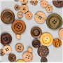 Youery Lot de 600 pcs Boutons en Bois de Noix de Coco DIY Shell-Lines Boutons 2/4 Trous Boutons pour Couture et travaux manuels 