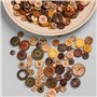 Youery Lot de 600 pcs Boutons en Bois de Noix de Coco DIY Shell-Lines Boutons 2/4 Trous Boutons pour Couture et travaux manuels 
