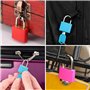 Lot de 7 cadenas de valise avec clés, mini cadenas de sécurité en métal multicolore, serrures de valise en cuivre coloré pour ba