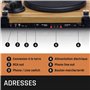 Lenco LS500WD Platine Vinyle stéréo avec Enceintes - Bluetooth - Entraînement par Courroie - Plateau métallique de 280 mm - Préa