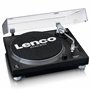 Lenco L-3809 Tourne-Disque USB avec entraînement Direct - Préamplificateur - 33 et 45 TR/Min - MMC - RCA - Line Out - Noir
