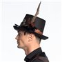 Boland 54501 Chapeau Plumepunk ,Noir,Taille unique