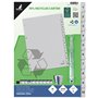 Kangaro Lot de 10 intercalaires en carton avec chiffres A4 1-10. 180 g/m² gris recyclé FSC - K410C