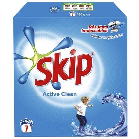 SKIP Lessive Poudre Active Clean 7 Doses