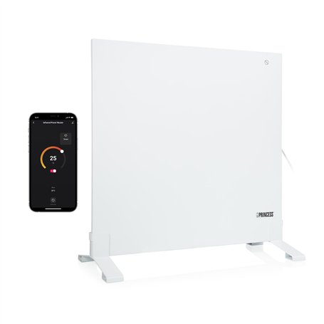 Princess Chauffage infrarouge connecté - 350 W - Faible consommation - Application gratuite - Programmable avec thermostat intég