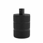 Calex 60 W 250 V E27 Support de lampe en aluminium à 3 anneaux Noir mat 48 mm