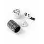 Calex 60 W 250 V E27 Support de lampe en aluminium à 3 anneaux Noir mat 48 mm