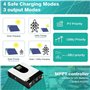 Fablestoryem Onduleur Hybride Solaire 3000W DC24V vers AC230V, onduleur à Onde sinusoïdale Pure Hors réseau avec Chargeur Solair
