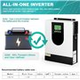 Fablestoryem Onduleur Hybride Solaire 3000W DC24V vers AC230V, onduleur à Onde sinusoïdale Pure Hors réseau avec Chargeur Solair