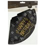Folat 25054 Decoration Party Anniversaire Noir Or Argent Chapeaus de fête-Happy Birthday-Shining Glam-6 pièces