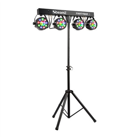 Beamz Partybar3 4x Projecteurs PAR avec Magic Ball