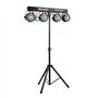 Beamz Partybar3 4x Projecteurs PAR avec Magic Ball