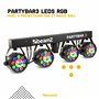 Beamz Partybar3 4x Projecteurs PAR avec Magic Ball, Contrôle par DMX, Télécommande ou par Programmes Automatiques, Pied Tripode 