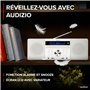 Audizio Prato Radio Dab+ et Lecteur CD avec Technologie sans Fil Bluetooth, Écran LCD, Fonction Horloge et Veille, 2X Port USB, 