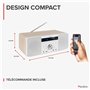 Audizio Prato Radio Dab+ et Lecteur CD avec Technologie sans Fil Bluetooth, Écran LCD, Fonction Horloge et Veille, 2X Port USB, 