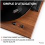 Audizio RP112AL Platine Vinyle Bluetooth in & Out - Chêne, Haut-parleurs stéréo intégrés, Lecture disques 33, 45 et 78 Tours, Un