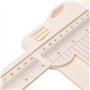 5 cm – Coupe-Papier et Plaque de Rainurage 2-en-1 Ivoire pour Scrapbooking