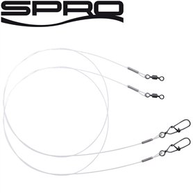 Spro Matt Black Leader Fluoro - 2 bas de ligne en fluorocarbone pour la pêche au lancer