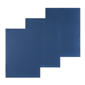 Pavo Lot de 100 couvertures de reliure aspect lin 250 g/m² Bleu Format A4