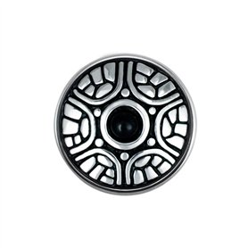 Quiges Femme Bouton Pression 18mm Argenté Bouclier pour Chunk Accessoires