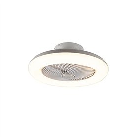 Qazqa clima - LED Dimmable Ventilateur de plafond variateur inclus - 1 lumière - Ø 55.5 cm - Blanc - Design - éclairage intérieu