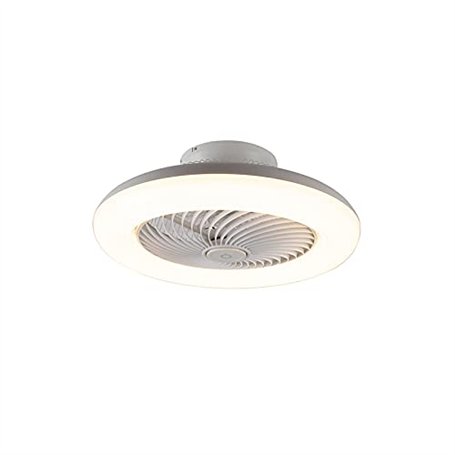 Qazqa clima - LED Dimmable Ventilateur de plafond variateur inclus - 1 lumière - Ø 55.5 cm - Blanc - Design - éclairage intérieu