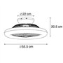 Qazqa clima - LED Dimmable Ventilateur de plafond variateur inclus - 1 lumière - Ø 55.5 cm - Blanc - Design - éclairage intérieu