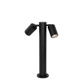 QAZQA duo - Lampe sur pied extérieur - 2 lumière - L 18.7 cm - Noir - Design - éclairage extérieur