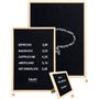 Securit Tableau avec lettres 60 x 80 cm en bois naturel et feutre - Comprend 360 lettres
