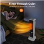 Taylor Swoden Dana - Chauffage d'appoint PTC de 2000W pour usage intérieur avec cheminée, oscillation de 70°, minuterie de 12H, 