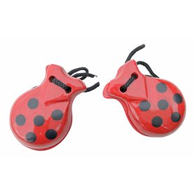 La Señorita Castagnettes de Danse Flamenco Rouge a Pois Noir Petite