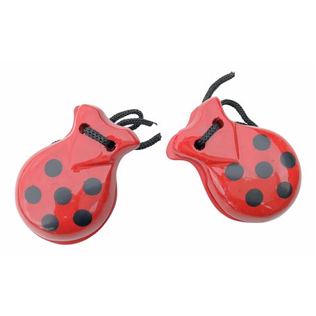 La Señorita Castagnettes de Danse Flamenco Rouge a Pois Noir Petite