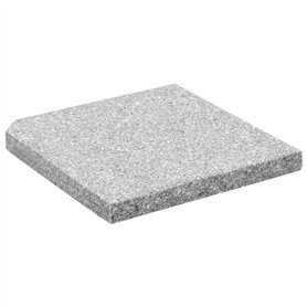 vidaXL Plaque de Poids Carrée pour Parasol Granit Gris Support Base de Parasol
