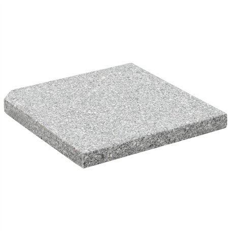 vidaXL Plaque de Poids Carrée pour Parasol Granit Gris Support Base de Parasol