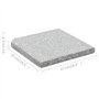 vidaXL Plaque de Poids Carrée pour Parasol Granit Gris Support Base de Parasol