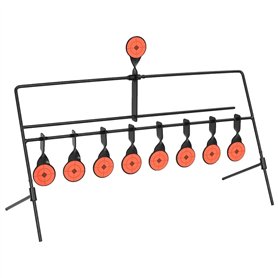 vidaXL Cible de Tir avec Réinitialisation Automatique et 8+1 Cibles Robuste Arme à Air Cour Arrière Jardin Extérieur Compétition
