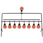 vidaXL Cible de Tir avec Réinitialisation Automatique et 8+1 Cibles Robuste Arme à Air Cour Arrière Jardin Extérieur Compétition