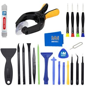 MMOBIEL Kit d'outils professionnels 24 en 1 pour ouverture de Smartphones/Tablettes avec pincettes et tournevis inclus