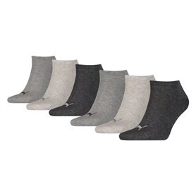 PUMA Lot de 6 paires de chaussettes de sport unisexes - Gris mélangé 39/42