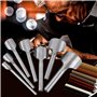 Deror 7 pièces Demi-Rond Bricolage en Cuir Artisanat Outils en Forme d'arc Ceinture Fin Coupe Bracelet en Cuir Demi-Cercle poinç