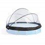 EXIT Toys Dôme de Piscine ø366cm - pour piscines Intex/Bestway - Eau Propre et Chaude - Installation Facile et Pliable - Parfait
