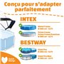 EXIT Toys Dôme de Piscine ø366cm - pour piscines Intex/Bestway - Eau Propre et Chaude - Installation Facile et Pliable - Parfait